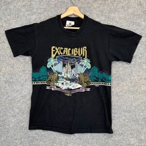 Rare Vintage San Segal Excalibur Shirt Adult Large Double Sided 80s 90s‎ Graphic